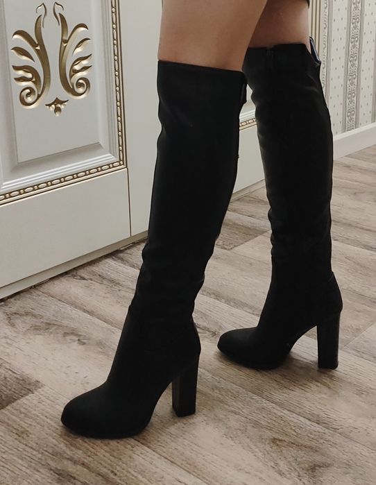 Новые 35р натуралка зимние сапоги ботфорт