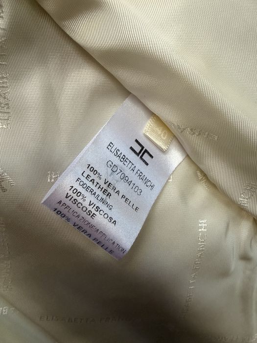 Луксозно палто-естествена кожа Elisabetta Franchi Gold размер 40 ,S-XS