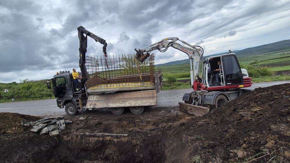 Inchirez  Automacara ,TRAILER 30 T , Bascula 6×6 ,Excavator roti