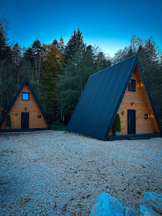 Cabana A-frame De Închiriat cu Ciubar și Cinema în aer liber