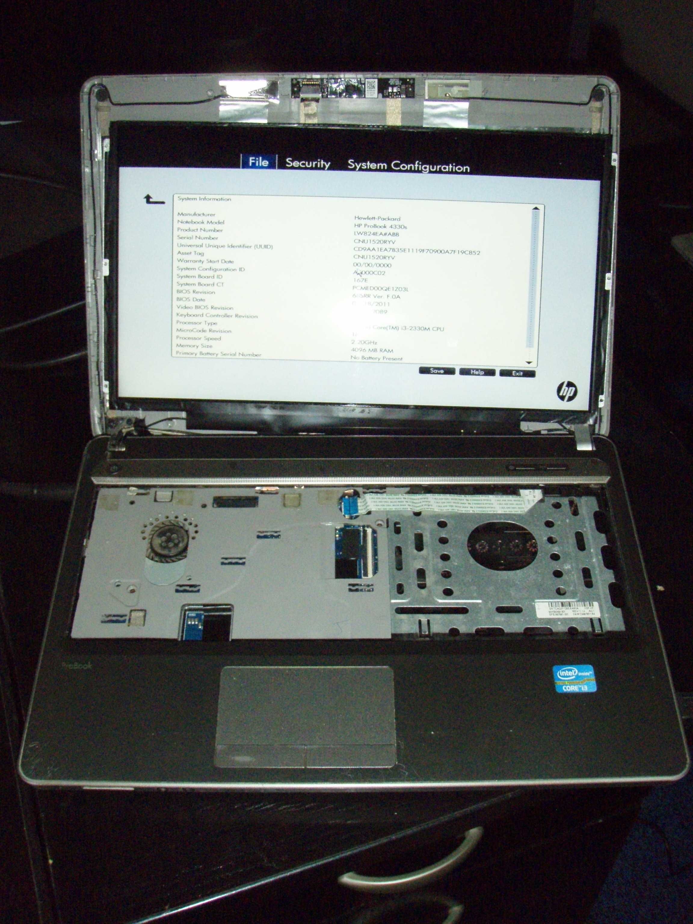 Dezmembrez HP ProBook 4330s i3-2330M 2.2Ghz, functional