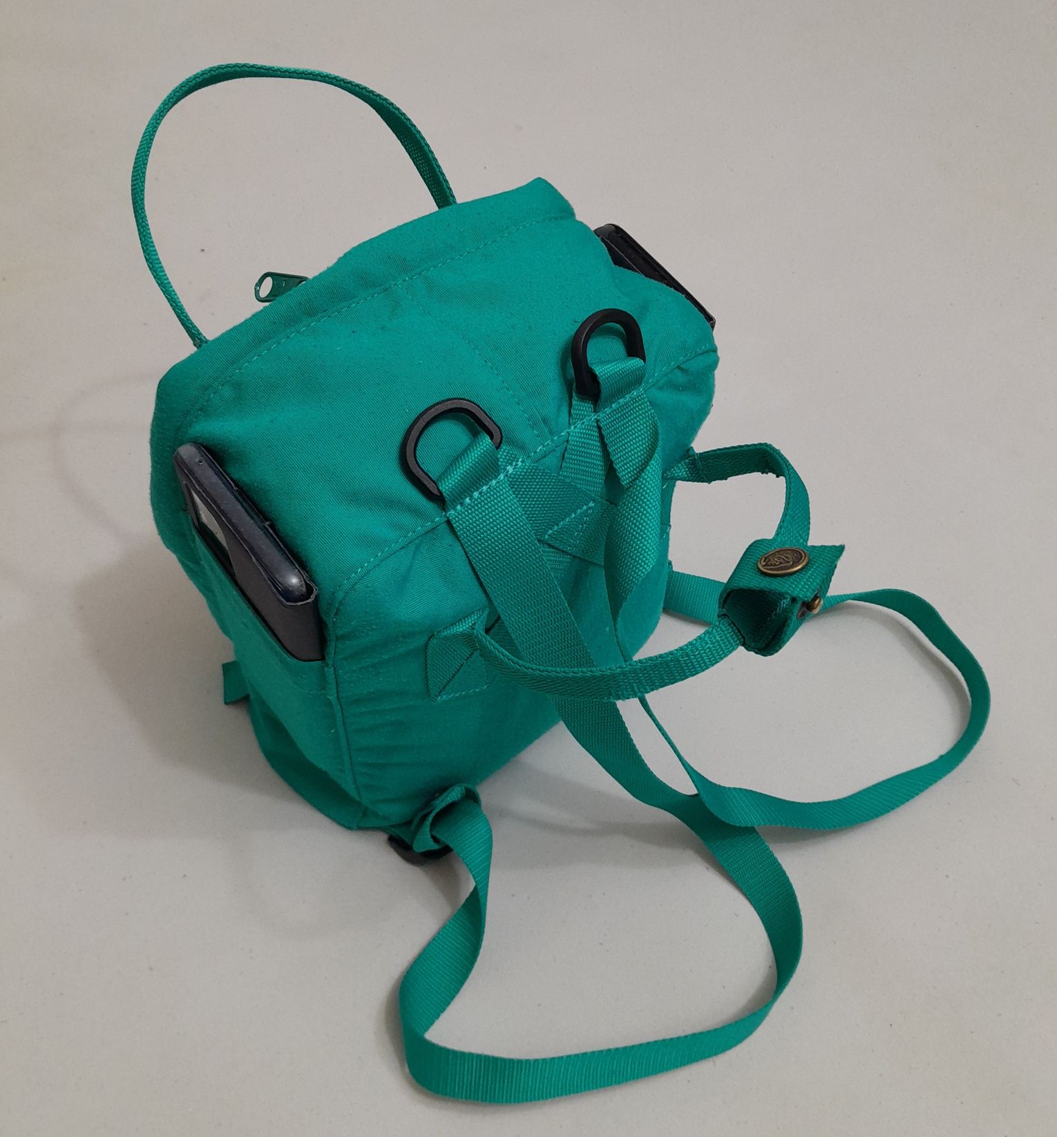 Rucsac Fjallraven Kanken mini verde, ghiozdan unisex copii sau adulți