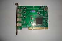 placa calculator pci la 5 port usb 2.0 win xp 2000 vista 98 chip nec