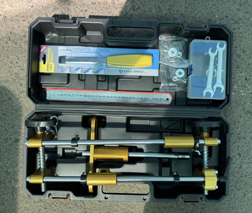 Шаблон для врезки петель и замков. Размеры фрез: 18, 22, и 24 мм