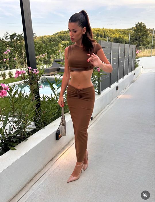 Кафяв сет ZARA