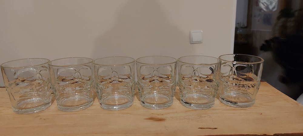 Комплект от 6 бр. стъклени чаши "череп"