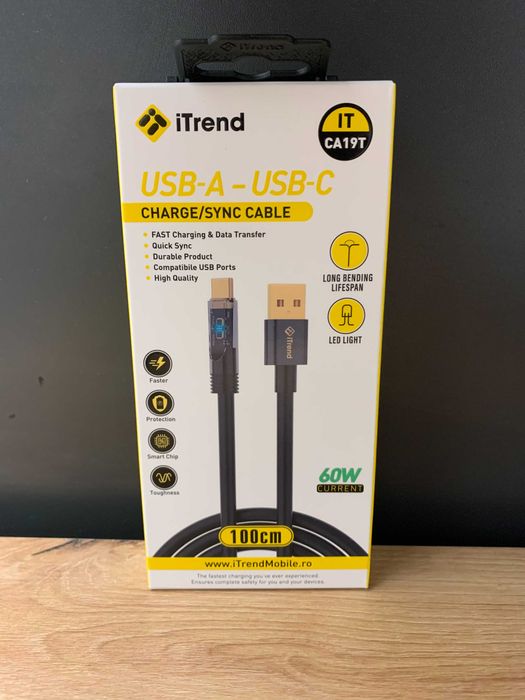 Cablu date ITREND CA 19 TIP C 60W 1M Cablu gros [#5122#]