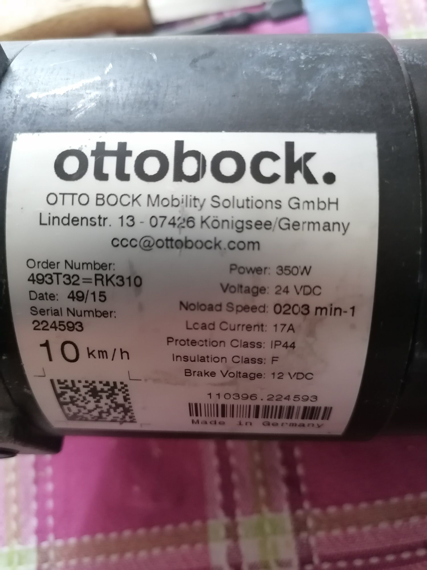 Vindm motor cu reductor - 24v