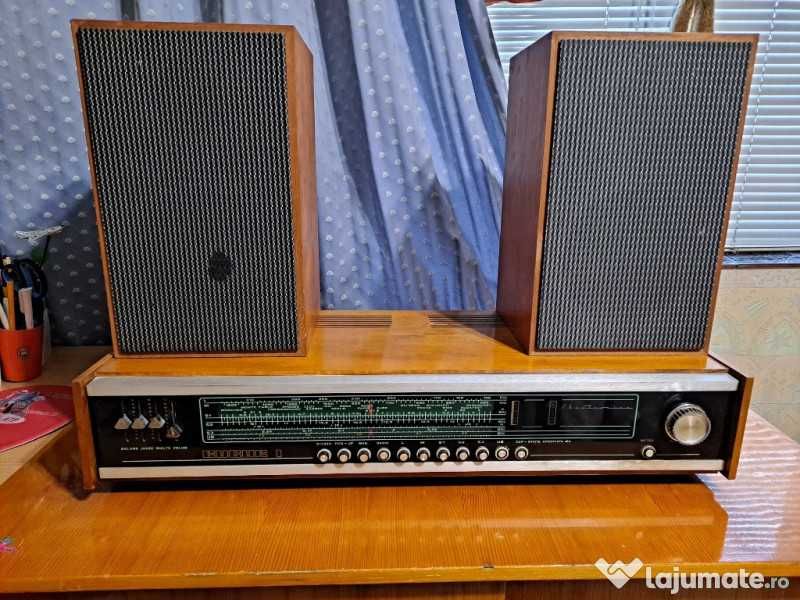 Radio Bucur I cu Boxe Lemn Masiv Romania RSR Romanesc
