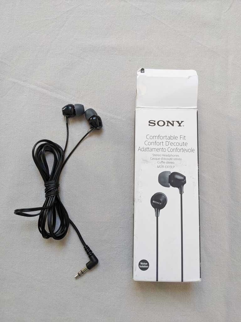 Casti SONY MDR EX15LP cu fir in ear jack NOI dopuri