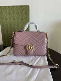 Geanta Gucci Marmont 26cm Dusty Pink Piele naturala 100% Full Box