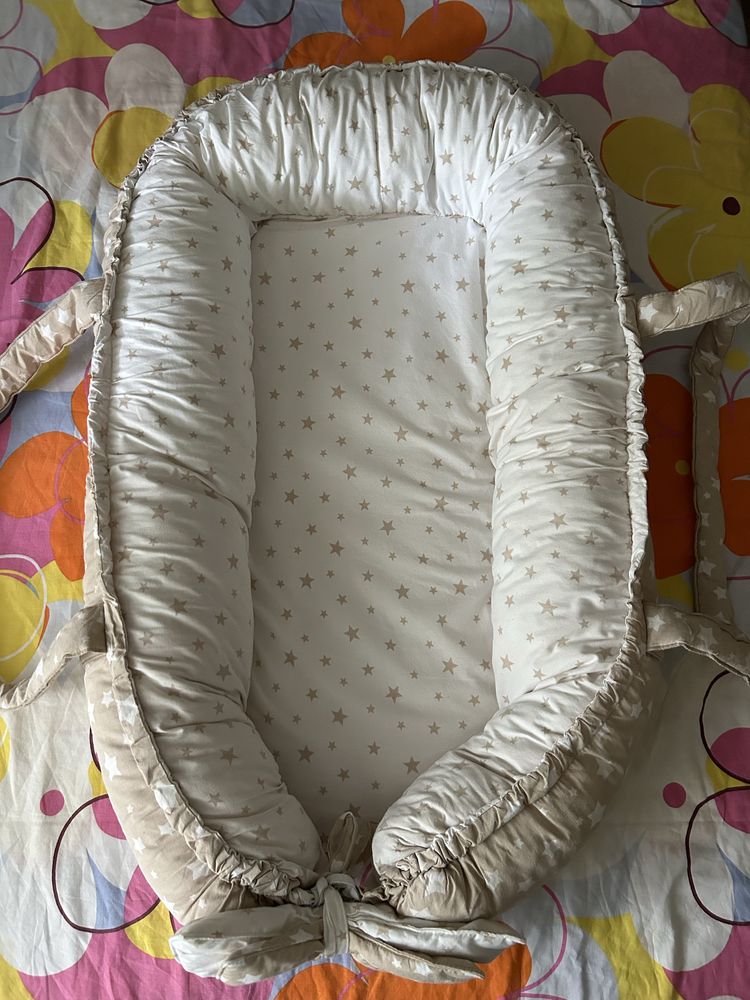 Бебешко гнездо с портбебе AV baby 100% памук