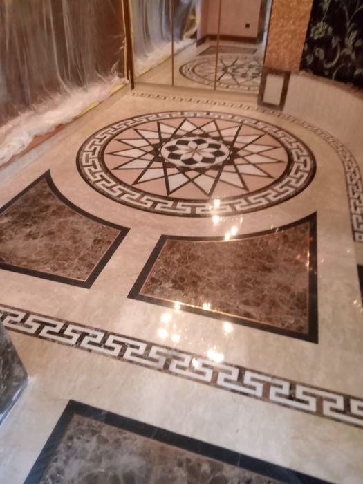 Полировка мрамора.