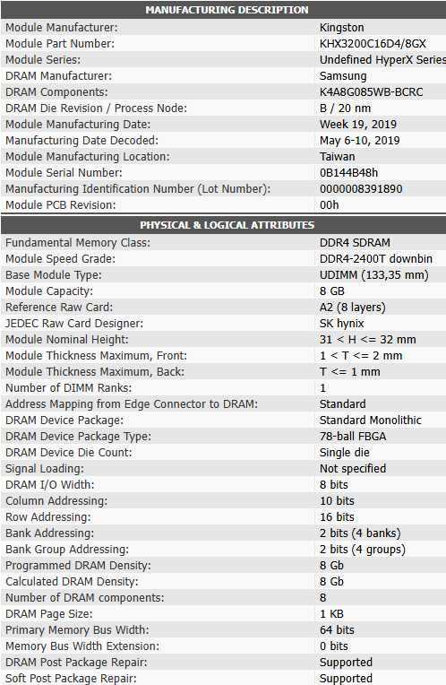 Продам ОЗУ Kingston DDR4 16Gb 3200 MHz (2x8Gb) HyperX Predator