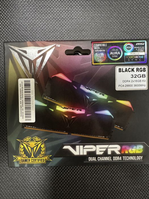 Memorii ram ddr4 3600mhz 32gb 64gb viper rgb
