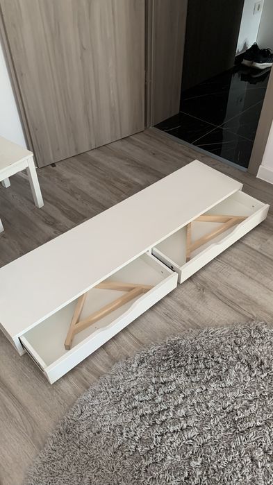 Dulap alb, cu 2 rafturi