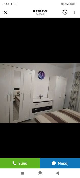 Regim hotelier apartament cu 2 camere mobilate și utilate