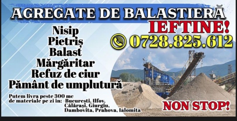 Nisip Pietriș Balast Piatra Decorativa