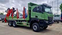 Iveco T-Way 6x6 IVECO T-WAY 6x6, macara PALFINGER Epsilon Q150Z96, platforma Kontex