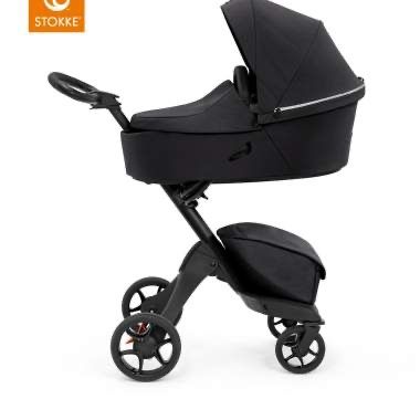 Детска количка Stokke Xplory X + кош за новородено Black