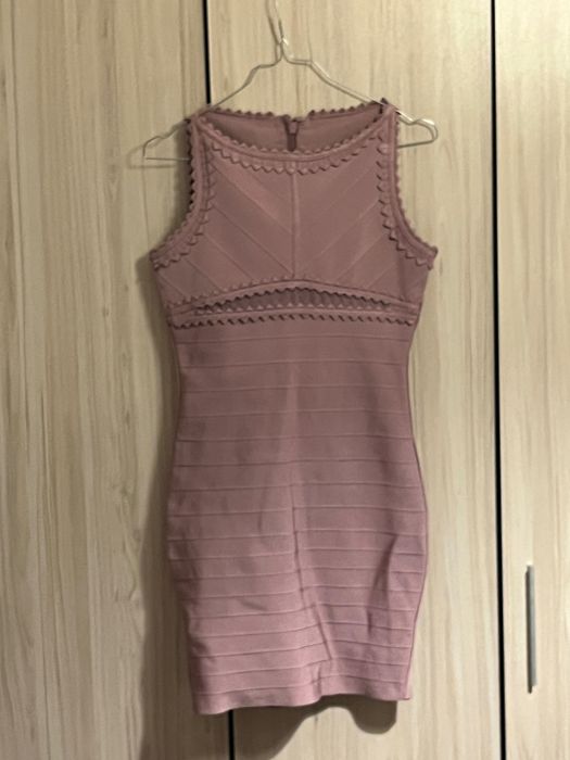 Бандажна Розова Рокля