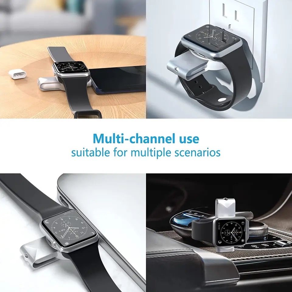 Мобилнo зарядно за Apple Watch ULTRA/SE2/SE10/9/8/7/6 с USB C и USB A