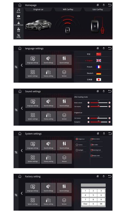 ANDREAM Ecran mare BMW seria 1, 3, 4 cu touchscreen, CarPlay și AA