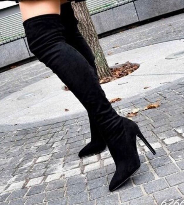 Продам ботфорты на каблуках