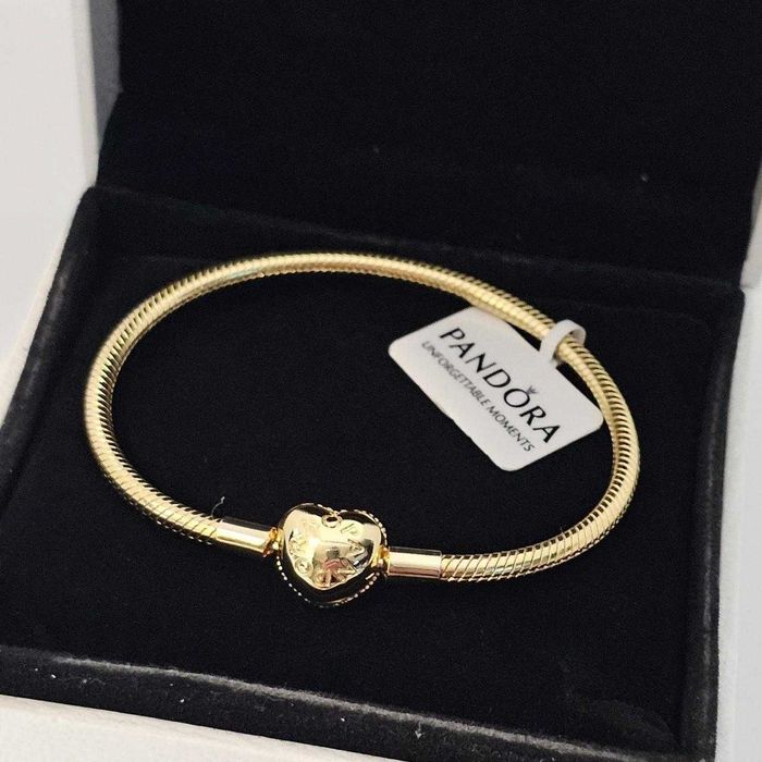 Brățară Pandora cu cristale - Aur, in cutie