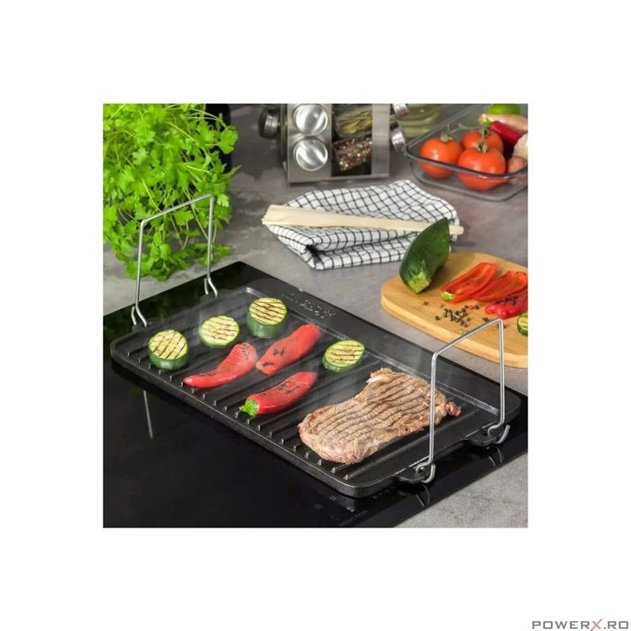 Placa gratar din fonta dreptunghiulara 44x24x2cm KingHoff