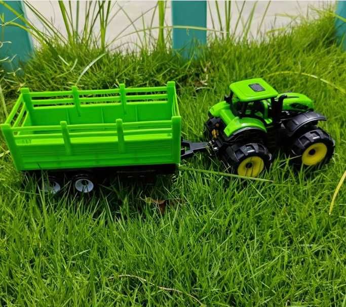 Set 2 Tractoare agricole cu remorca 27,5 cm