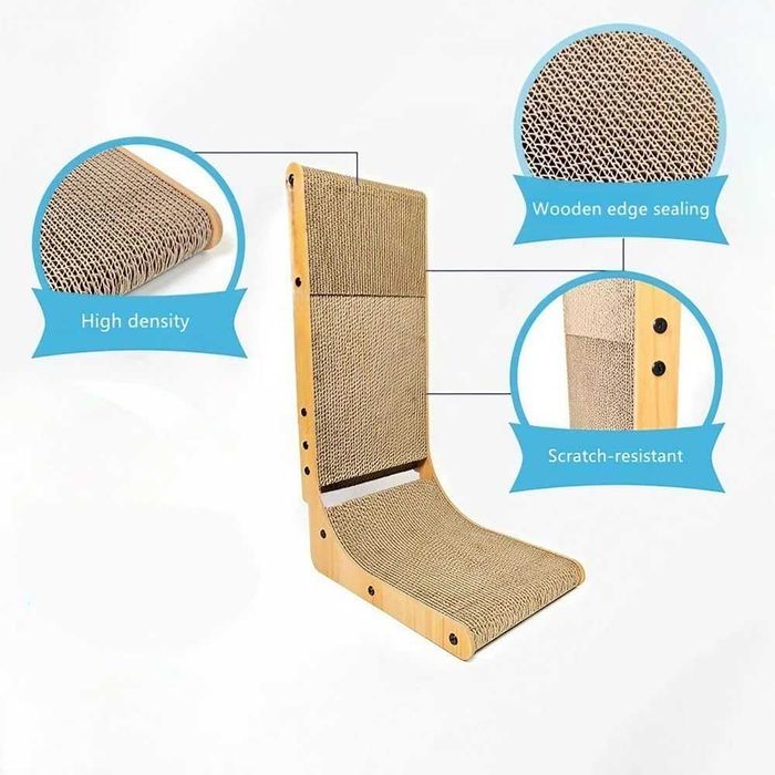 Ansamblu joaca pisici in forma de L cu bila si suprafata dubla zgariat