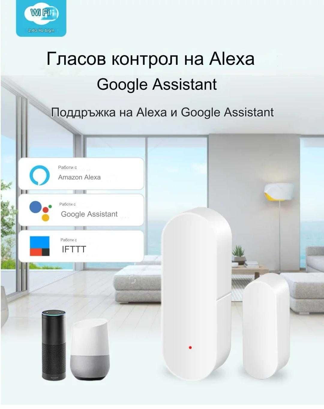 Wi-fi сензорна аларма за врати и прозорци