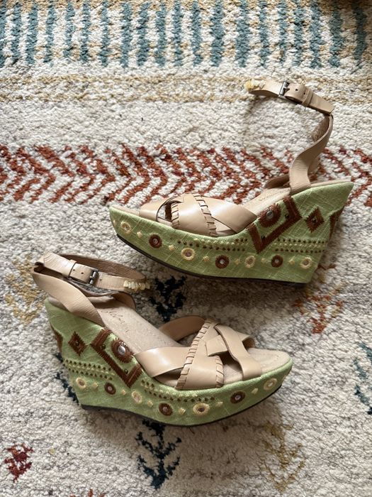 Sandale Sam Edelman piele bej talpă ortopedică masura 37