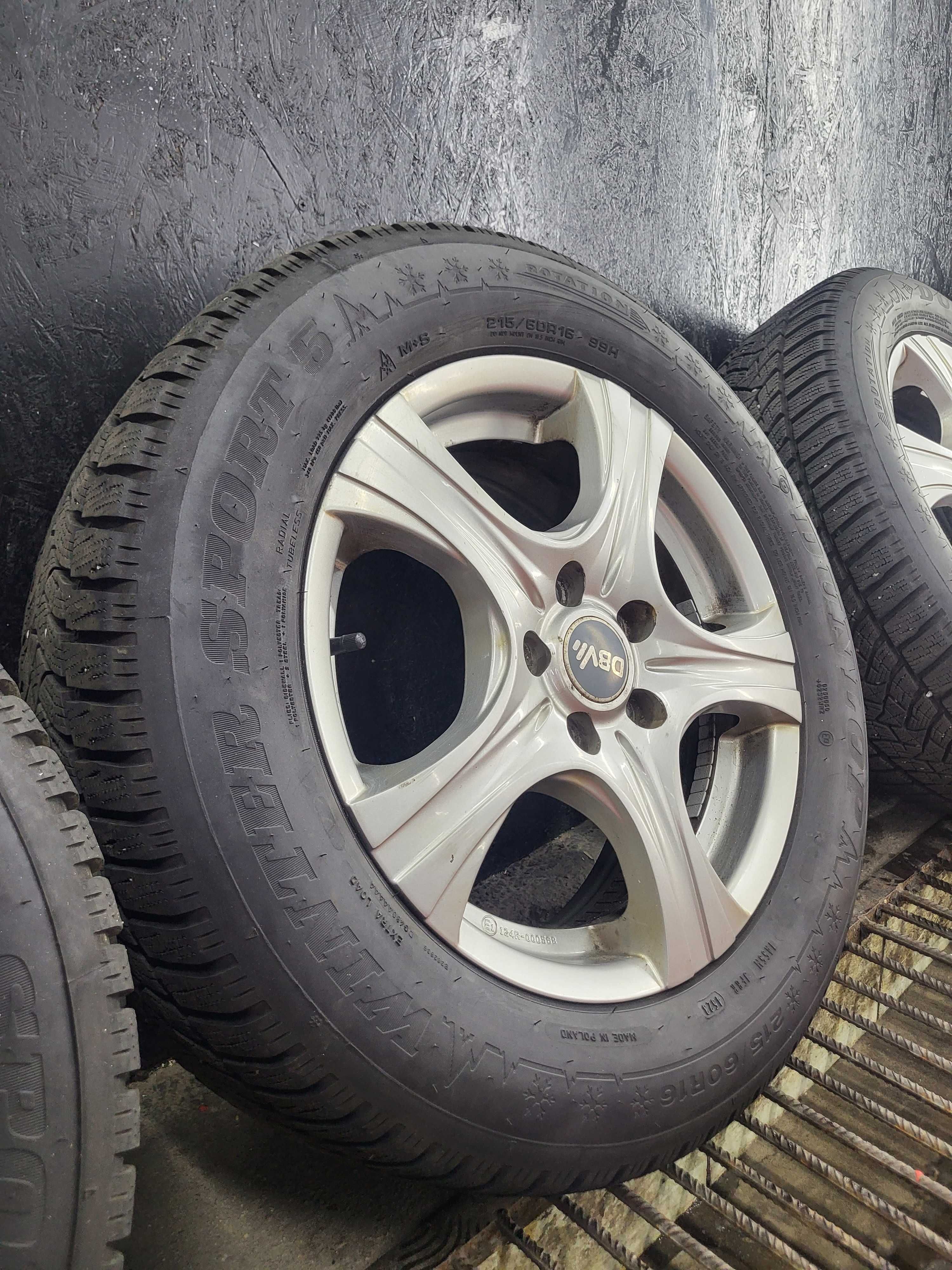 215/60/R16 Dunlop dot23 + Jante 5x108