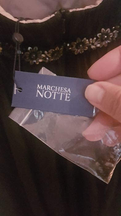 Rochie originală Marchesa Notte mătase naturală nouă cu etichetă 10