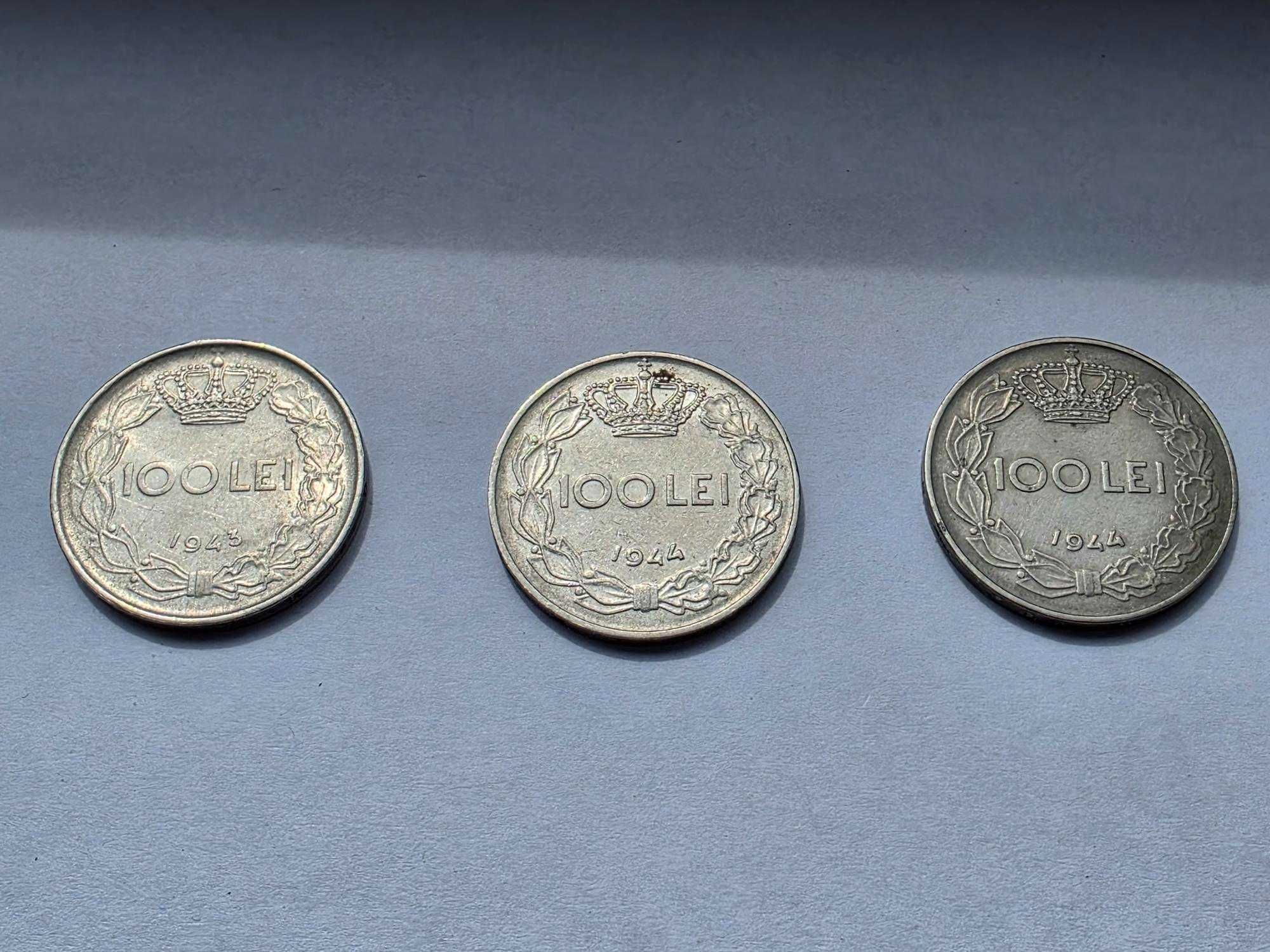 Monede colectie Romania 100 lei 1943 1944 / Mihai I Regele Romanilor