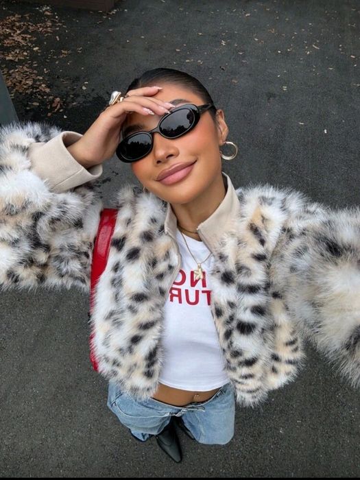 Страхотно дамско яке животински принт