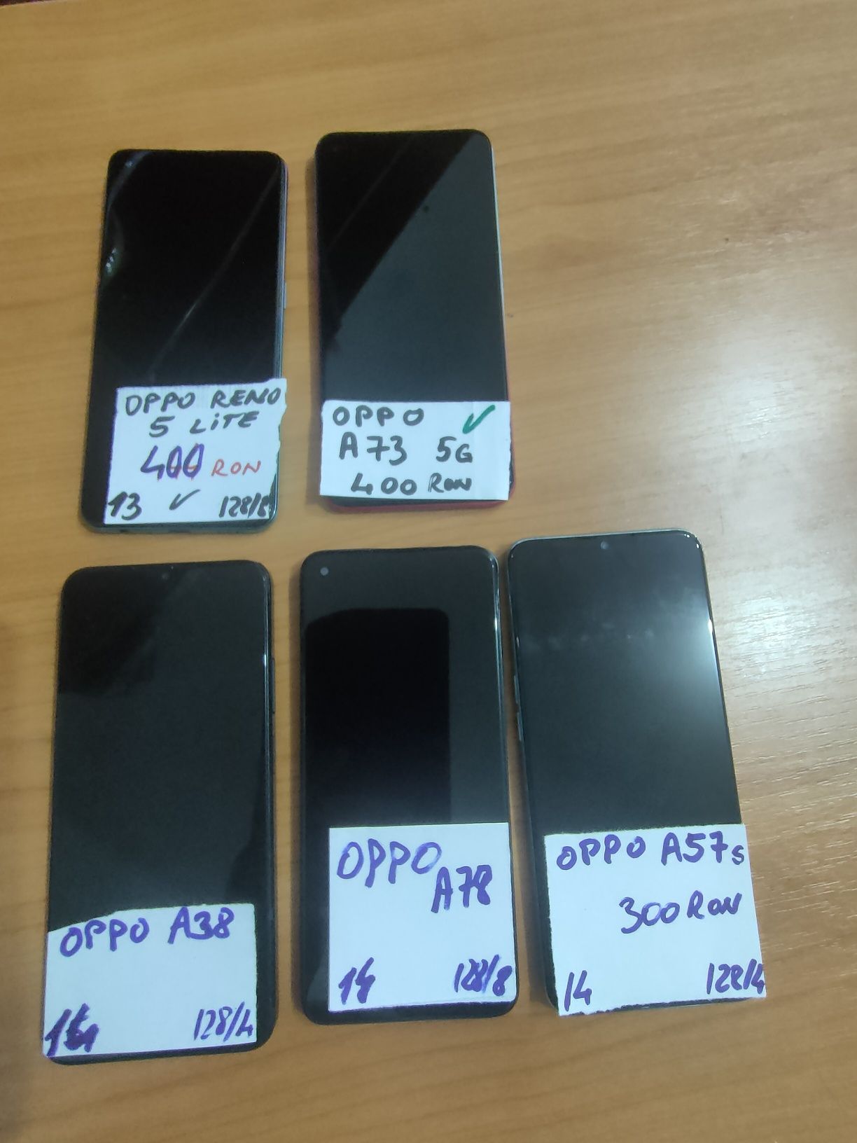 Oppo Reno5,A38,A57s,A73,A78