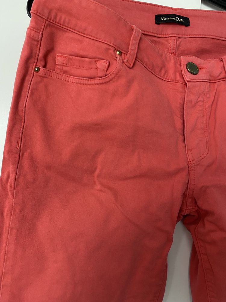 Pantaloni slim Massino Dutti stare perfecta, mărime S, culoare Coral