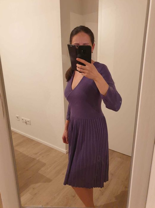 Rochie 100% merinos potrivita in alaptare