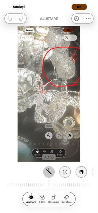 Bibelouri si portelan  si scrumiera mare si groasa cristal