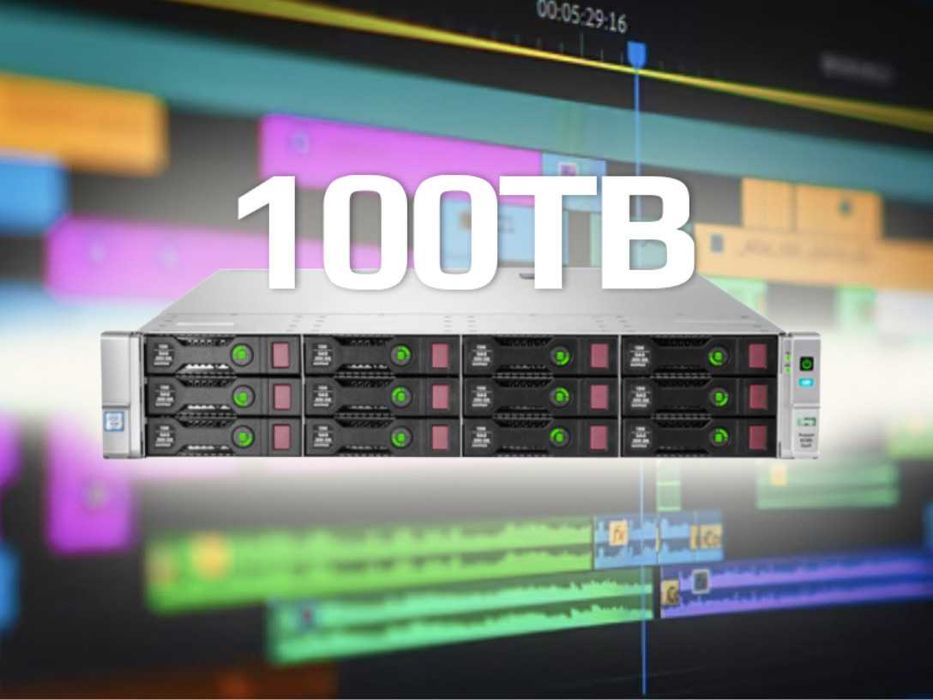 Готов 100TB сървър за видео монтаж