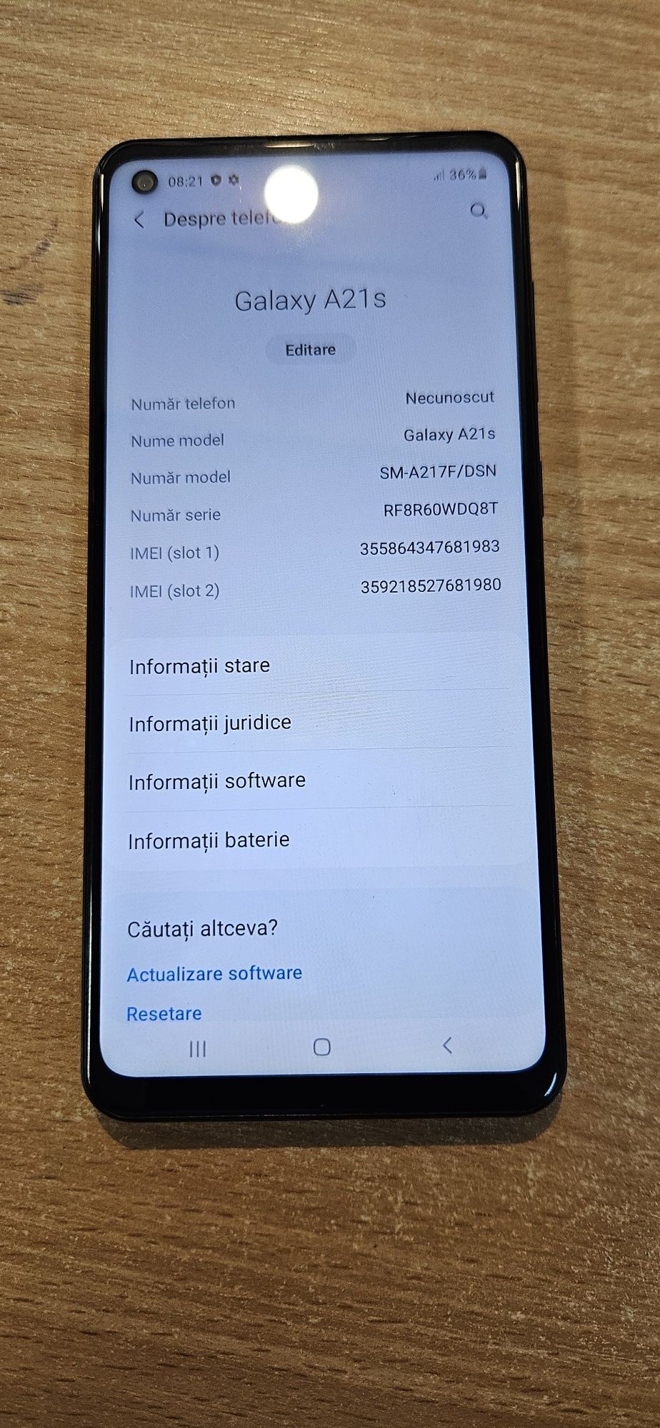 Samsung A21s albastru