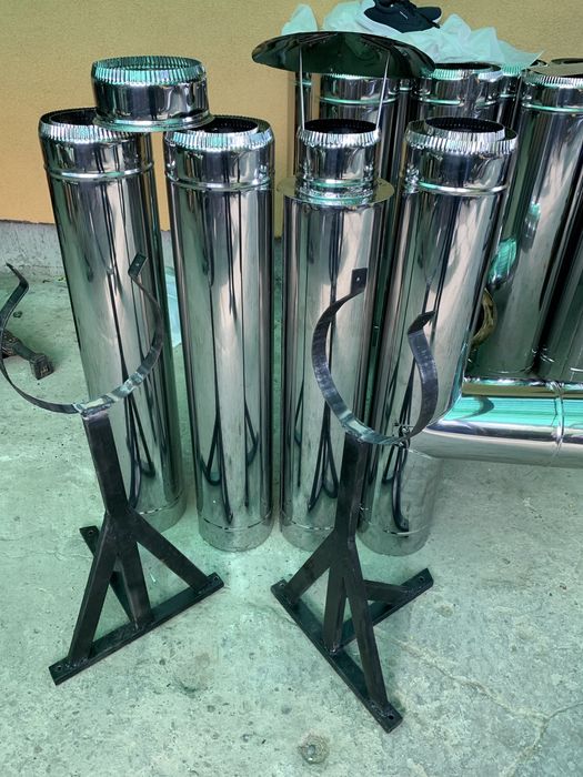 Cos de fum inox cu montaj