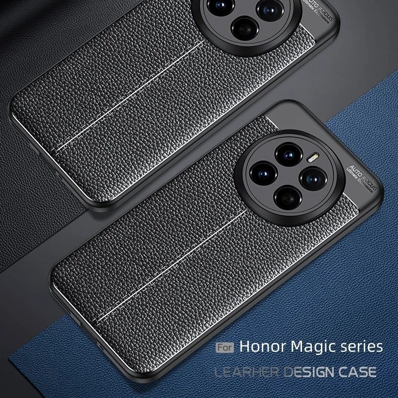 Honor Magic 7 Lite / 7 Pro / Лукс кейс гръб кожена шарка