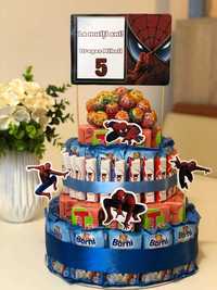 Spiderman, supereroi, Elsa, tort dulciuri, gradinita, scoala