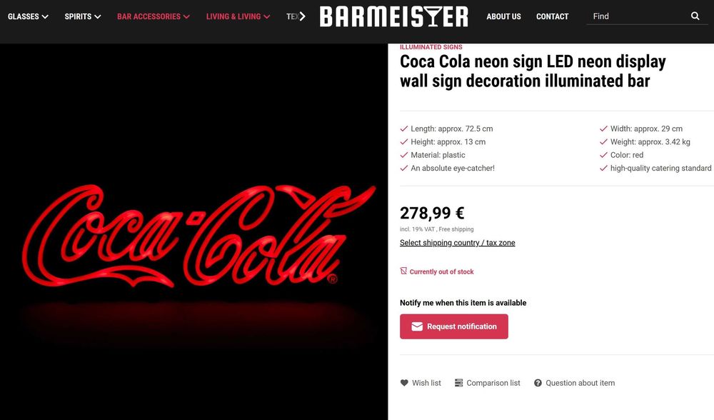 Coca Cola neon sign LED neon