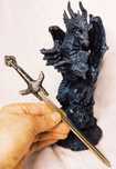Statueta decor Dragon cu Sabie (Game of Thrones) din rășină acrilica,