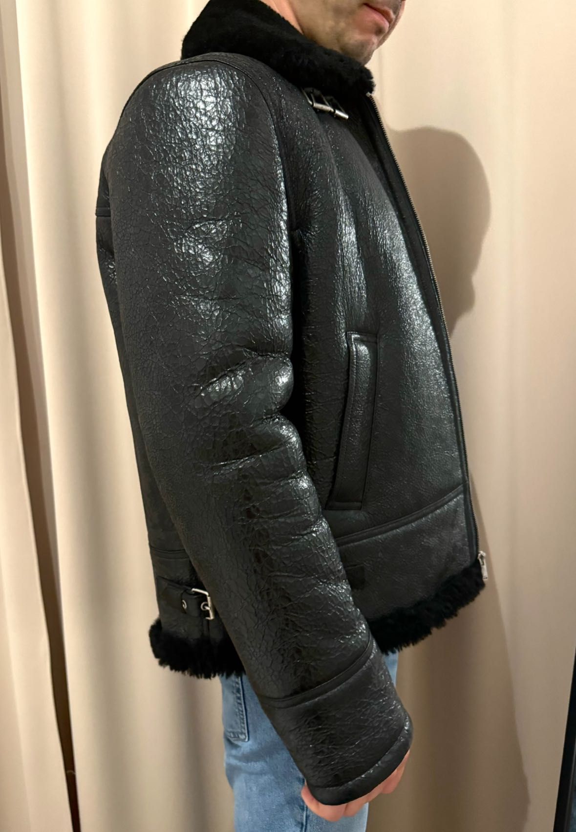 Saint Laurent black Aviator jacket